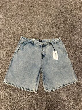 WeSC Denim Carpenter Shorts Light Wash Baggy Skate Y2K NWT Men’s 36